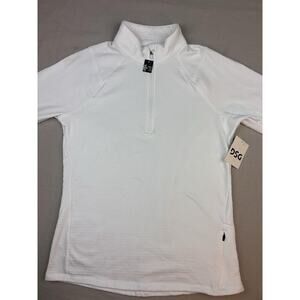 DSG Run Grid 1/4 Zip Waffle Lightweight Pullover Womens Medium White Jacket NWT